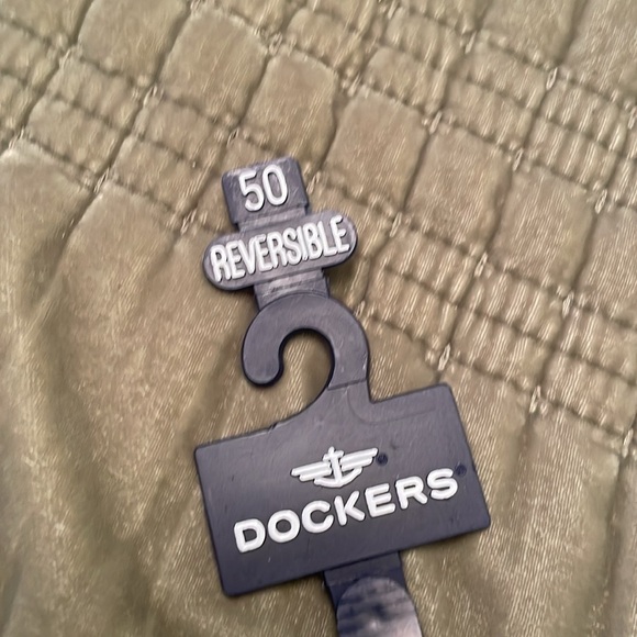 NWT DOCKERS Reversible Leather Belt Size 50 Black or Brown - Picture 6 of 11